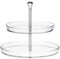 BORGONOVO, Alzata in Vetro 2 Piani Palladio, Piatti con Diametro Differenziato 22cm e 27cm