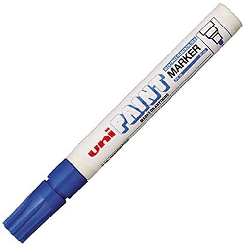 Uniball PX20-BLF Paint Marker Marqueur peinture huile indélébile Pointe moyenne ogive Bleu foncé Lot de 12