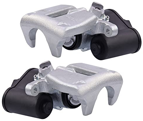 BESTPRICE 2x Bremssattel hinten links und rechts mit Stellelement für elektronische Festellbremse Bremszange mit 1 Kolben, Kompatibel mit A udi Q3 (8UB, 8UG), SEAT ALHAMBRA (710, 711), VW CC B7 (358