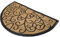 oKu-Tex Fußmatte Kokos Struktur halbrund Design3 45 x 75 cm, Natur/Braun