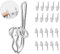 100 Piezas Ganchos de Cortina para Cortina de Ventana,Cortina de Puerta y Cortina de Ducha,Plata