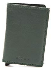 Secrid Slimwallet Original Green aus Leder, Farbe: Grün, für 4 Karten mit oder 6 Karten ohne Prägung, Maße: 10,2 x 6,8 x 1,6 cm, SO-Green