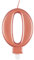 Elegant Metallic Rose Gold Number 0 Birthday Candle - Perfect for Birthday Parties, Anniversaries & More - 1 Pc