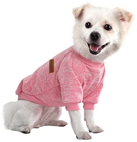 HuaLiSiJi Hundepullover Kleine Hunde Chihuahua Kleidung Welpen Hunde Hoodie, Warm und Leicht, Mit Einer Weichen Textur, Elastizität Leicht zu Tragen (Pink, M)