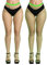 EVERSWE Sexy Elastisch Hohe Taille Strumpfhosen Netzstrümpfe Schenkelhohe Strümpfe Strumpfhosen für Damen (Neon Grün LM, S-M)