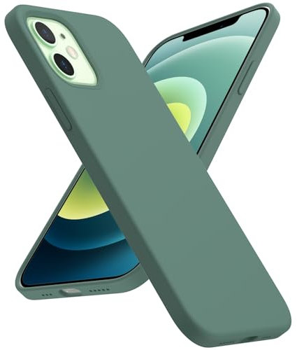 ACRONIX Hülle Kompatibel mit iPhone 12/12 Pro (6,1) - Liquid Silicone Case - 360° Voll abgedeckte stoßfeste Handyhülle für iPhone 12 - Tannengrün