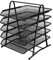 Dokumentenablage Aus Metall 5 Fächer Briefablage Organizer, Mesh Design Schreibtischablage, Schreibtisch Organizer Schwarz Schreibtisch Dokument Brief Ablage für Zuhause Büro Schreibtischablage