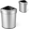 GiantexUK 60L Corner Trash Bin, Fan-shaped Kitchen Rubbish Bin with Handle & Non-slip Bottom, Stainless Steel Large Open-Top Recycling Waste Can Dustbin for Home Dining Living Room Office