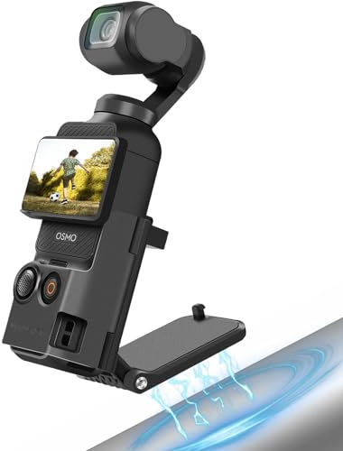 AMAZEAR Magnetischer Halteständer für DJI Osmo Pocket 3, Pocket3 Zubehör Erweiterungsadapter, Magnet-Saug-Gehäusehalter für Schreibtische, vertikale Oberflächen, 180° verstellbar, schnelle Befestigung