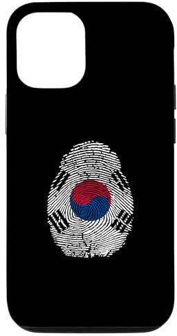 Hülle für iPhone 14 Pro Lustig, es ist in meiner DNA, Fingerabdruck, südkoreanischer Flagge