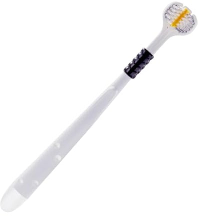 Smileshiney 3-seitige Zahnbürste, Zahnbürste mit abgewinkelten Borsten, komplette Zahn- und Zahnfleischpflege, weiche Borsten, Reisezahnbürste mit drei Borsten, Reisezahnbürste für Reisen