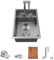 TORVA Wohnmobil-Spüle, 30,5 x 43,2 cm, Unterbau-Barspüle, Premium-Edelstahl, Wohnmobil-Küchenspüle, Tassenspüler, 17,8 cm tiefes Waschbecken, Einzelbecken, Grau