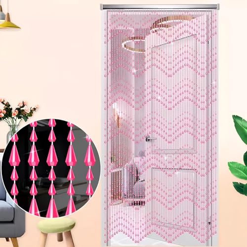 Eiauiuo Perlenvorhänge Kristall Perlenvorhang aus Acryl Wohnzimmer Schlafzimmer Vorhang Türvorhang Raumteiler Dekorativer Fadenvorhang für Türen Fenster(80x180cm(26 Stränge))