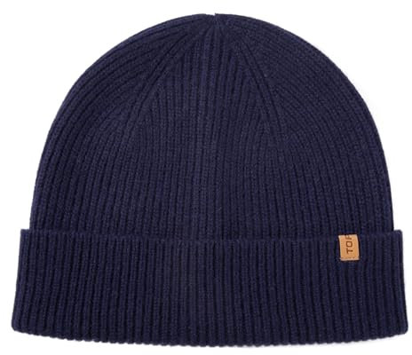 TOP-EX Übergroße XL XXL Merinowoll Kaschmir Mischung Beanie Mütze für große extra große Köpfe Männer Frauen Wintermütze gestrickte Schädelmütze kaltes Wetter Jagd Ski Fischer Marineblau