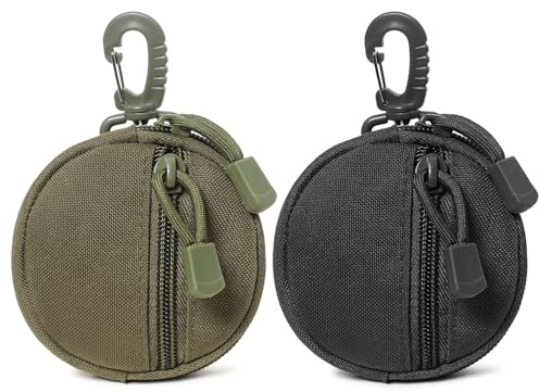 Portefeuille De Monnaie Rond en 2 Pièces, Portefeuille Mignon De Pièces De Monnaie, Sac De Rangement Imperméable Multifonctionnel, Sac De Couleur Unie Simple.