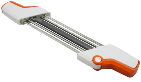 Forcitory 2-in-1 Kettensägen-Schärfer, 4,8 mm, kompatibel mit Stihl Pitch 0,325 Zoll Durchmesser, 3/16 Zoll (Orange-Weiß)