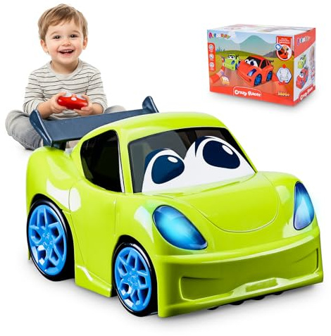Ferngesteuertes Auto ab 2 3 jahre Jahren Cartoon Baby TUT TUT Baby Flitzer mit Leucht und Musik Auto Spielzeug für Kinder ab 3 Jahren RC Rennflitzer Kinderspielzeug RC Auto Geschenk für Junge