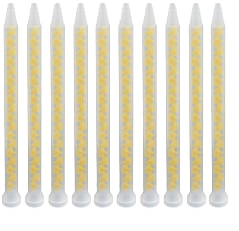 10 Stück Mischrohr 10–18 AB Kleber mit statischer Spiral-Mischdüse und Bajonettverschluss für effiziente Anwendung (B)