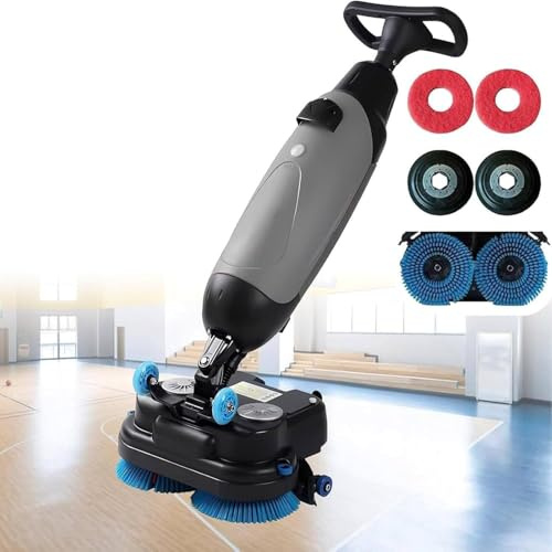 Lavasciuga pavimenti, capacità industriale, macchina professionale con doppie spazzole rotanti e serbatoi da 4,5 L+7,5 L per uso domestico e commerciale, ideale per magazzini e fabbriche