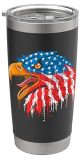 Eagle - Independence - USA Flag - America Stainless Steel Insulated Tumbler