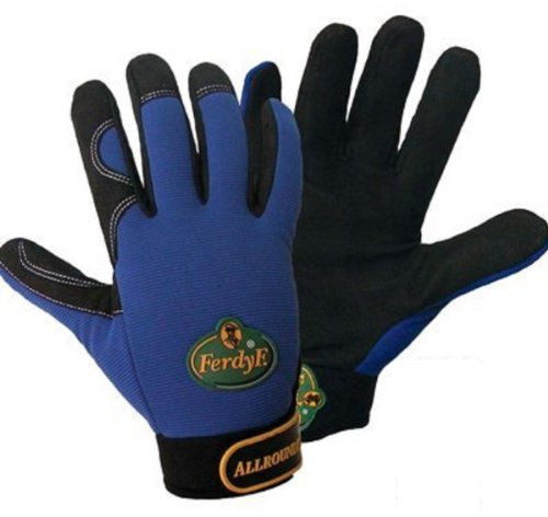 FerdyF. Mechanics Allrounder 1900-9 Clarino-Kunstleder Montagehandschuh Groeße (Handschuhe): 9, L, Farbe: Royalblau