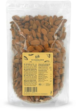 KoRo - Bio Mandelkerne 1 kg - Proteinquelle - Hoher Ballaststoffgehalt - Mild-süß & knackig