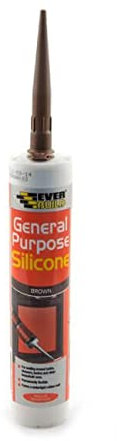 Everbuild Brown General Purpose Silicone - 4 Tubes
