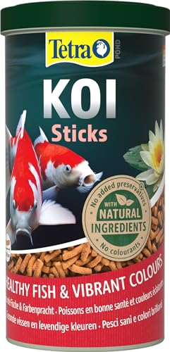 Tetra Pond Koi Sticks - Koi-Futter für farbenprächtige Fische und eine verbesserte Wasserqualität, 1 L Dose