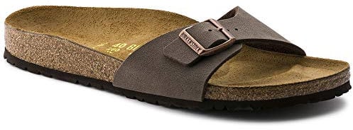 BIRKENSTOCK Classic Madrid Birko-Flor, Damen Pantoletten, Gr.-35 EU,Braun (Nubuk Mocca)