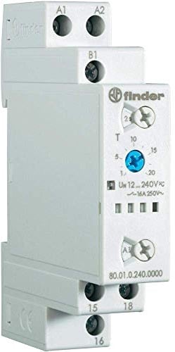finder SERIE 80 0.240.0000-1 80.01.0.240.0000 Zeitrelais Multifunktional 1 St. Zeitbereich: 24h (max) 1 Wechsler, One Size