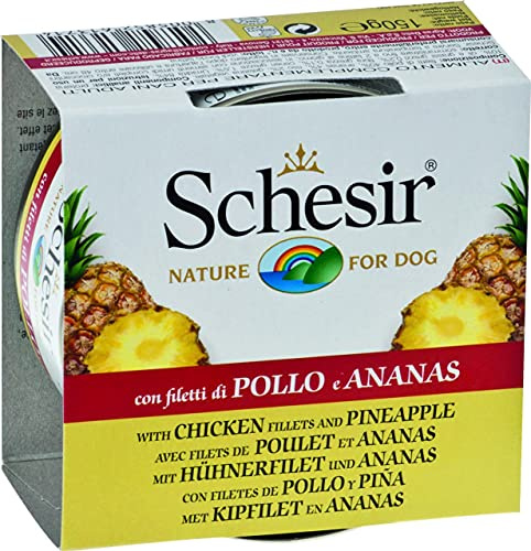 Schesir Dog Huhn mit Ananas, Hühnerfilets mit Ananas, 150 g
