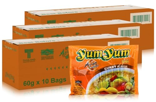 30 x 60g Instant Nudeln mit CURRY Geschmack YumYum