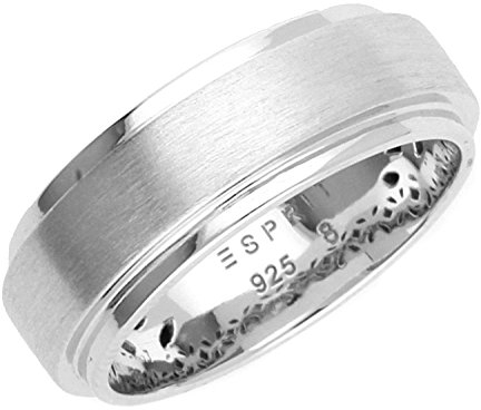 ESPRIT Damen Ring Silber Modern Shape ESRG92278A1, Ringgröße:54 (17.2 mm Ø)