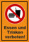 Melis-Folienwerkstatt Schild - Essen Trinken verboten - 45x30cm - Bohrlöcher - 3mm Hartschaum – S00355-045-E 20 VAR