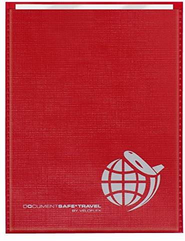 VELOFLEX - Document Safe Reisepasshülle RFID/NFC, 100 x 128 mm, Rot