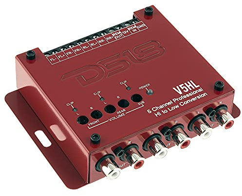 DS18 Car Amp Amplifier 5 Channel Audio Sterero Hi Low RCA Convertor V5HL Single