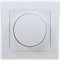 ChiliTec Dimmer für dimmbare 230V LED Lampen DELPHI Serie Dimmschalter 3-60W mit Rahmen Unterputz Montage Weiß