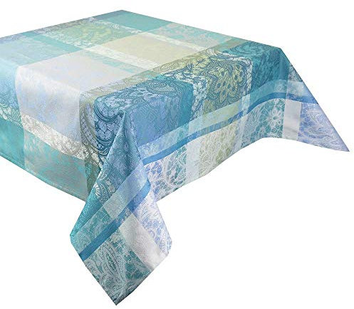 Garnier Thiebaut Tischdecke Mille Dentelles Turquoise 89X89 cm 100% Baumwolle