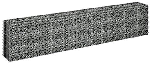 Festnight Jardinière à Gabion Acier galvanisé Panier Gabion Acier Grand 270x30x60 cm