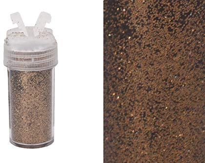 Creativery Glitzerpulver 0,26mm Dose 2,5x5,5cm mit Streudeckel Glitzerstaub Glitter Basteln Nailart Farbauswahl: braun 870