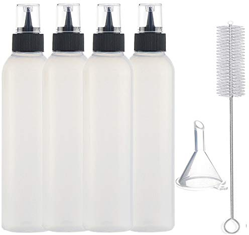morneve Squeeze Bottles, Writer Bottle for Cookies Decorating/Cake Pancake Coloring, BPA-FREE Baking Tools Arts Crafts Kit Applicator Bottles 120mL 4PCS