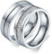 Bishilin Partnerringe für Sie und Ihn, Edelstahl Ringe Set mit Gravur 6MM Hochglanzpoliert Hochzeit Ringe Paar Personalisiert Damen Gr.54 (17.2) & Herren Gr.57 (18.1)