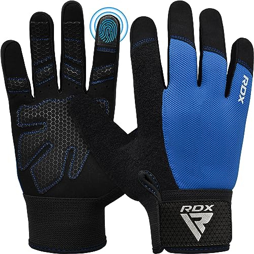 RDX Fitness Handschuhe Vollfinger Damen Herren, Gewichtheben Touchscreen Trainingshandschuhe, Bodybuilding Krafttraining Workout Gym Weight Lifting Gloves Powerlifting Kraftsport Griff Radfahren Sport