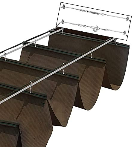 AOTNZ Roman Sail Shade Wave Canopy Cover, Retractable Encryption Updated Outdoor Patio Awning, Polyester Replacement Pergola Cover UV Protection For Terrace Deck (Size : 1.35x6m)