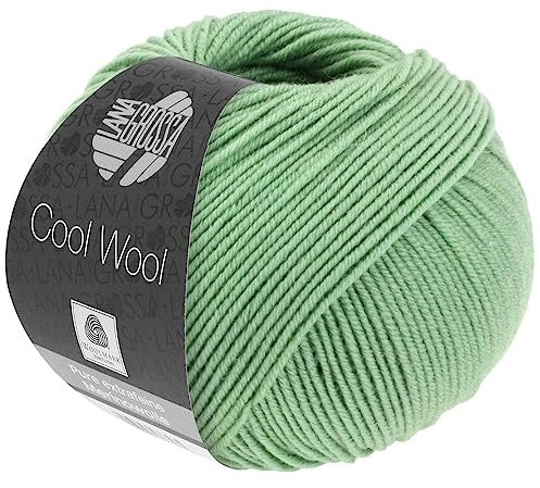 LANA GROSSA Cool Wool Uni | Extrafeine Merinowolle waschmaschinenfest und filzfrei | Handstrickgarn aus 100% Schurwolle (Merino extrafein) | 50g Wolle zum Stricken & Häkeln | 160m Garn FB 2078