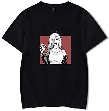Chainsaw Man T-Shirt Summer Short Sleeve Pochita T-Shirts Chainsaw Man Devil Power T-Shirt Casual Harajuku Streetwear for Men Women Teens