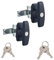 2 PCS T-Handle Door Lock Latch ABS T Handle Lock Zinc Alloy Lock Body Shed Door T-Handle Lock Kit for Garage Door Lock Truck Cabinet Door