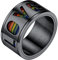 PROSTEEL drehbare Ring für Homosexuell schwarz Edelstahl LOVE IS LOVE Spinner Ring Größe 64 LGBT Gay & Lesbian Bandring Partnerring Verlobungsring Modeschmuck Accessoire