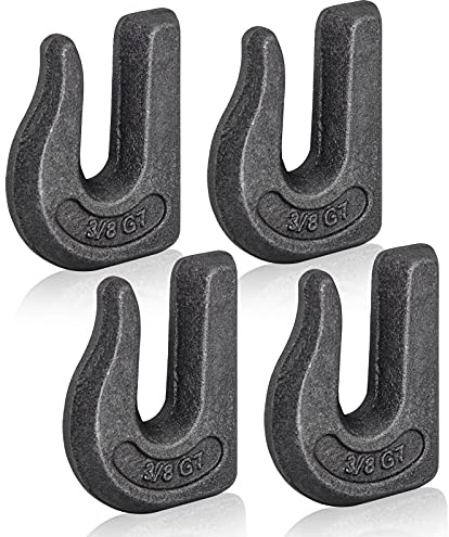 AYA GEAR Anschweißbarer Kettenhaken, 1 cm, robuster Abschlepphaken, G70, geschmiedeter Stahl, Traktorhaken, schweißbar, für Auto, LKW, SUV, Wohnmobil, UTV, Traktoren