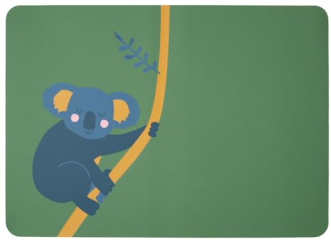 ASA Kids Tischset Koala Konrad aus PVC in Lederoptik in der Farbe Grün-Blau, Maße: 46cm x 33cm x 0,2cm, 78843420, Mittel